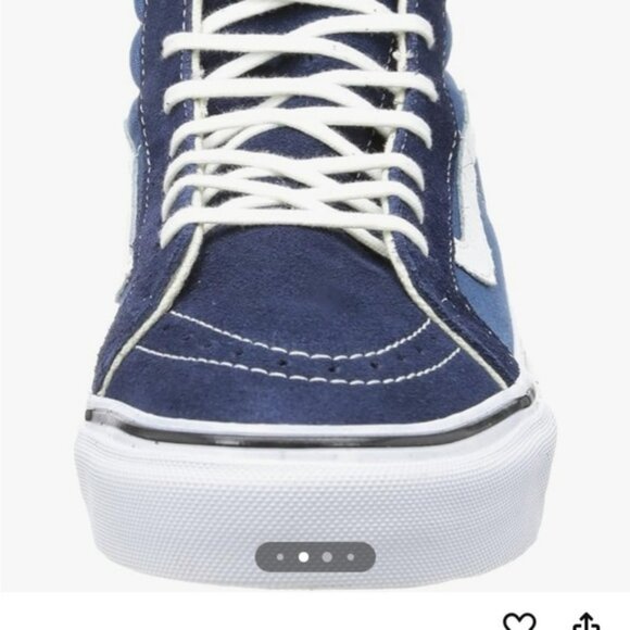 Vans Filmore SK8 Hi Top Suede Canvas Navy Blue sneaker skater shoe like new 9.5 - Picture 4 of 12